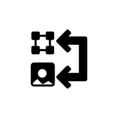 Poster - convert image to vector icon. application icon. perfect for logo, website, application, presentation and more product. icon design solid style