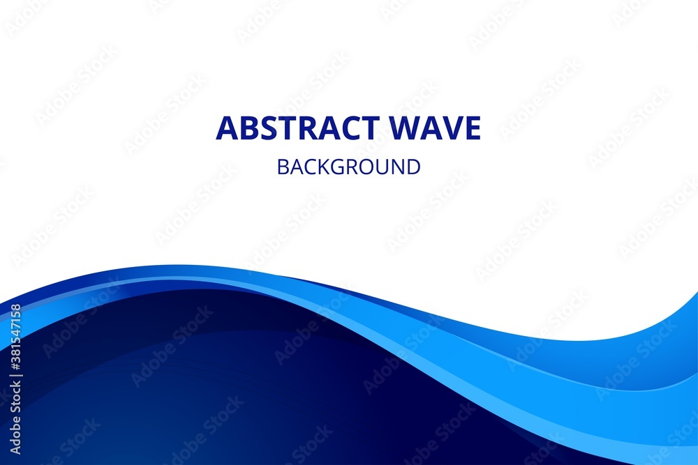 Elegant abstract background with blue wave flow shape Stock Vector ...