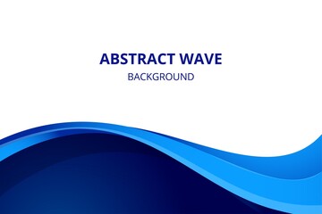 elegant abstract background with blue wave flow shape