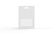 Gift card in blister pack mockup template on isolated white background, ready for your design presentation, 3d illustration