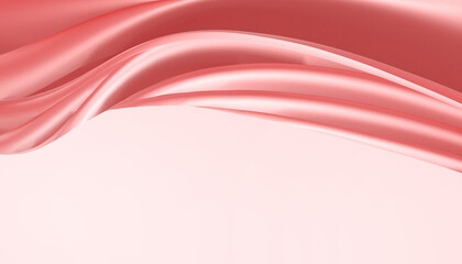 Aufkleber - Abstract Curves Background and Wave Geometric  Concept with  Minimal style Graphic Design on Red  background,Inspiration Creative idea - 3d rendering