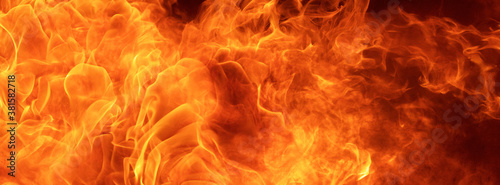 Cuadros en Lienzo blaze fire flame conflagration texture for banner background