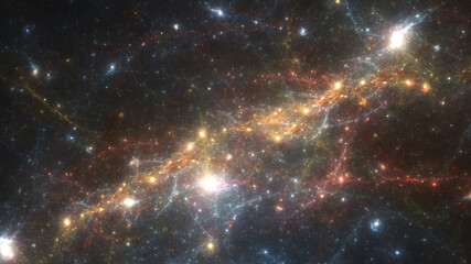 Wall Mural - deep space stars illustration, fantasy universe background