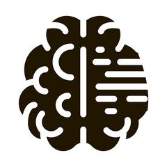 Poster - brain mental health glyph icon vector. brain mental health sign. isolated symbol illustration