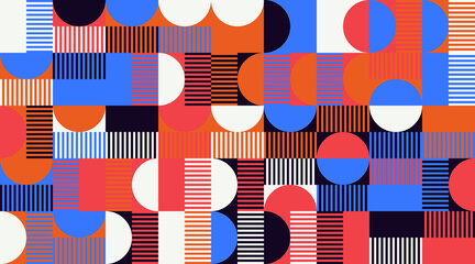 Colorful Geometric Vector Pattern Design