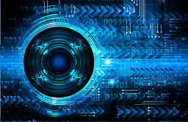 Blue eye cyber circuit future technology concept background