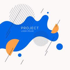 Poster - modern backgrounds with abstract elements and dynamic shapes. compositions of colored spots. vector 