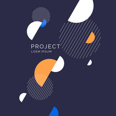 Poster - Abstract geometric background. The poster with the flat figures.