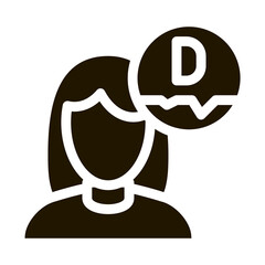 Poster - Girl Liposoluble Vitamin glyph icon vector. Girl Liposoluble Vitamin Sign. isolated symbol illustration