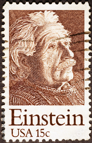 Cuadros en Lienzo Albert Einstein on US postage stamp