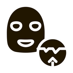 Poster - Wrinkle Smoothing Mask glyph icon vector. Wrinkle Smoothing Mask Sign. isolated symbol illustration