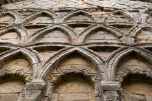 Stone Carving On A Wall Of A Medieval Priory Abbey