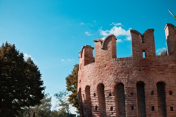 Wall Mural - A bastion with battlements of an italian medieval castle (Corinaldo, Marche, Italy, Europe)