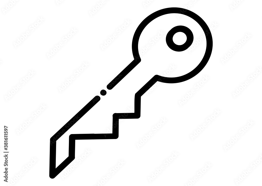 Key icon in trendy flat style isolated on background. Key icon page ...