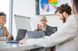 © Sanja - A group of business partners sit in a conference room and analyze the business of their corporations