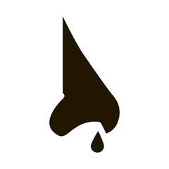 Poster - Running Nose glyph icon vector. Running Nose Sign. isolated symbol illustration