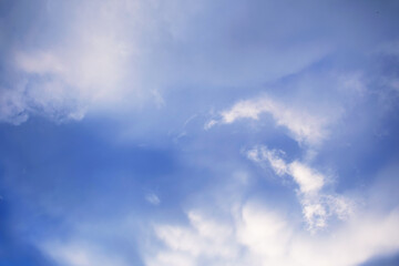 Wall Mural - fluffy clouds, atmosphere background, blue sky with clouds, copy space