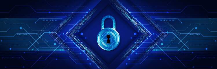 Poster - Digital security and network protection. Cybersecurity for internet projects. Antivirus technology web services.