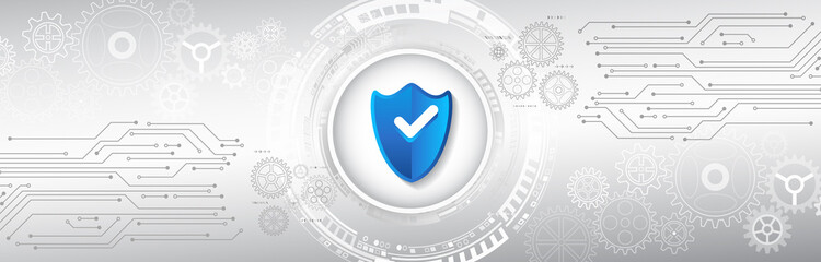 Poster - Vector illustration of a data security services. Data protection, privacy, and internet security concept. Cybersecurity for business and internet project.