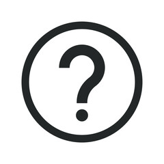 Poster - Question mark vector icon. Helpdesk and service sign. Web help and Q&A symbol. Riddle logo. Isolated on white background.