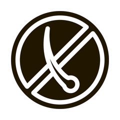 Poster - Anti Hair Mark glyph icon vector. Anti Hair Mark Sign. isolated symbol illustration