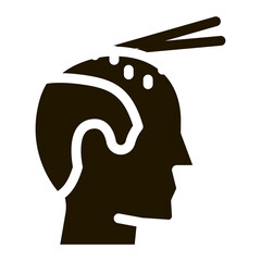 Poster - Hair Extension glyph icon vector. Hair Extension Sign. isolated symbol illustration