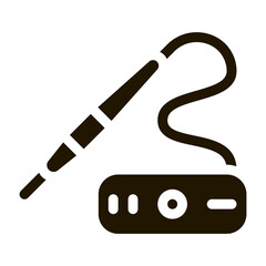 Poster - Hair Extent Tool glyph icon vector. Hair Extent Tool Sign. isolated symbol illustration