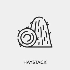 Poster - haystack icon vector. Linear style sign for mobile concept and web design. hay symbol illustration. Pixel vector graphics - Vector.	