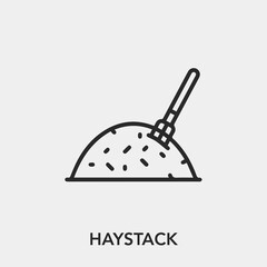 Poster - haystack icon vector. Linear style sign for mobile concept and web design. hay symbol illustration. Pixel vector graphics - Vector.	