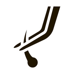 Poster - Plucking Hair glyph icon vector. Plucking Hair Sign. isolated symbol illustration