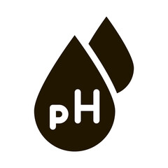 Poster - Neutral Ph Drop glyph icon vector. Neutral Ph Drop Sign. isolated symbol illustration