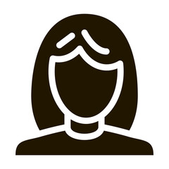 Poster - Woman Silhouette glyph icon vector. Woman Silhouette Sign. isolated symbol illustration