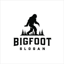 Bigfoot Walks Between Pine Trees
