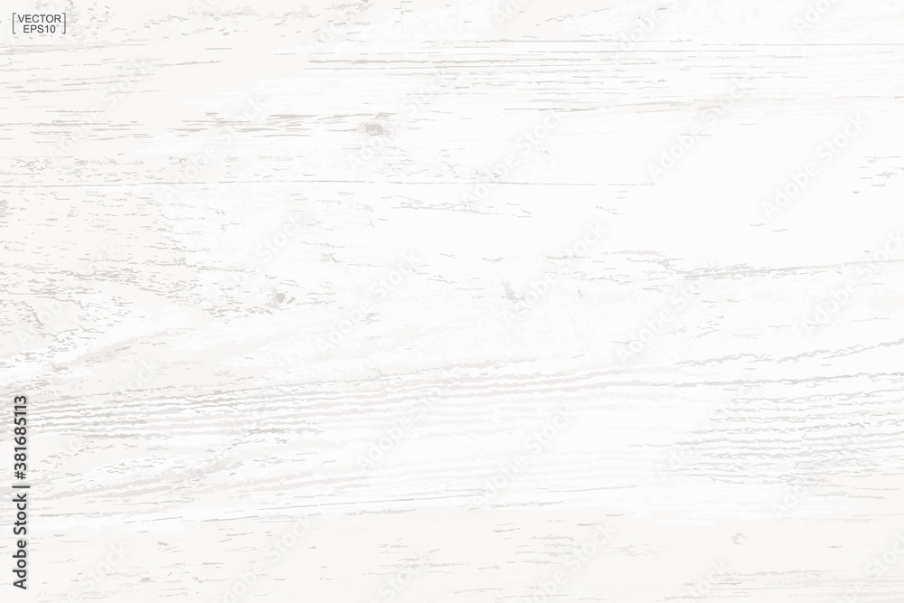 White wood pattern and texture for background. Vector. Stock Vector ...
