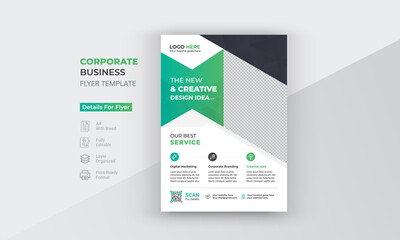 Wall Mural - Morden Professional Corporate Business Flyer Design vector template.