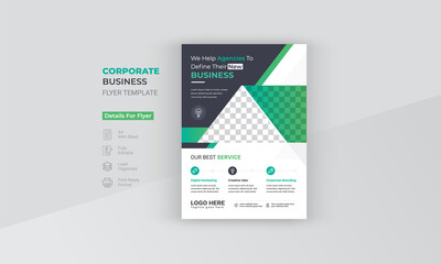 Wall Mural - Morden Professional Corporate Business Flyer Design vector template.