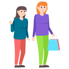 Sticker - Shopping Girls Avatar