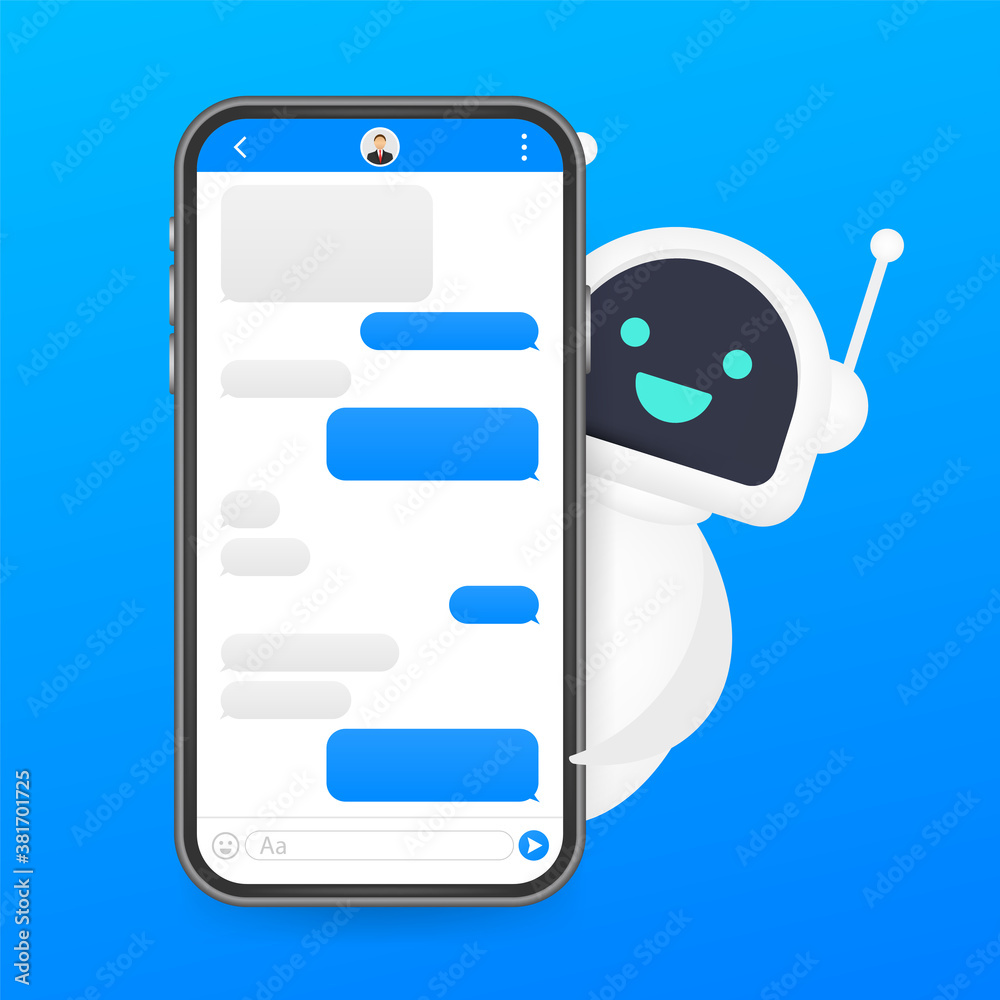 Robot icon. Bot sign design. Chatbot symbol concept. Voice support ...