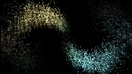 Wall Mural - Particle animation making an interesting figure eight design.  