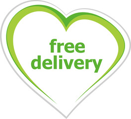 Poster - Text free delivery. Business concept