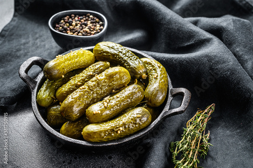 Fotomural Plate of pickled homemade cucumbers, pickles