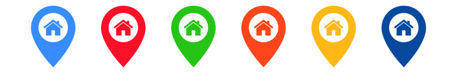 Poster - Home Gps Pointer Icon, home pin icon, location sign