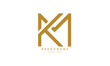 Alphabet letters Initials Monogram logo KM, MK, K and M