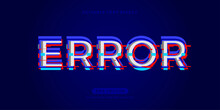 Error Editable Text Effect Vector