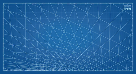 Poster - abstract 3d wireframe pattern of surrounding contour pattern. vector 3d illustration.