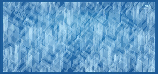 Poster - abstract matrix wireframe space of building. perspective wireframe background. vector.