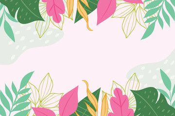 Wall Mural - Beautiful floral background template