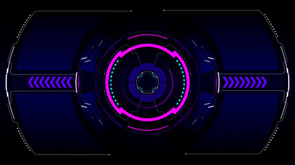 Sticker - sci fi futuristic interface element