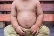 Closeup of child skin itching rash