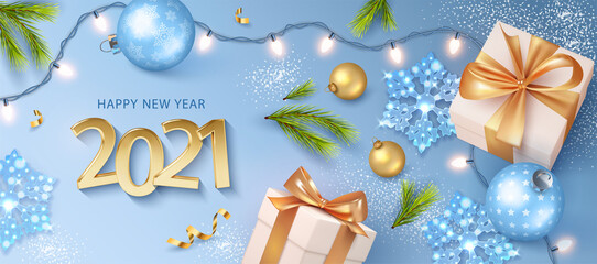 Wall Mural - 2021 New Year banner